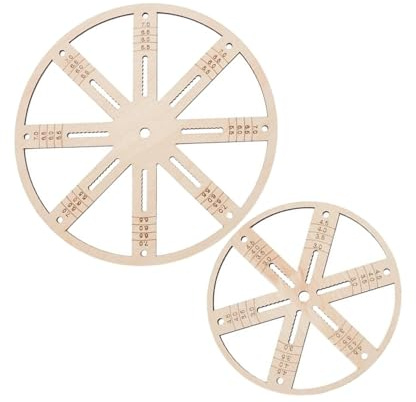 Operitacx Kit 2 Pezzi Supporti in Legno per Centratura Stoppino Candele, Strumento Tondo e Piatto per Posizionamento Preciso, per Progetti di Artigianato e Fai-da-te