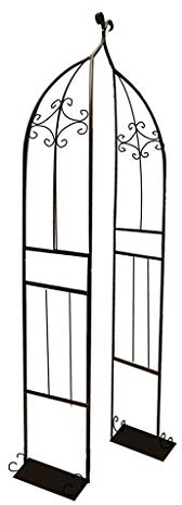 Arche de jardin en fer noir – Arche de rose décorative pour plantes grimpantes, structure en treillis, décoration de jardin extérieure, parfaite pour les vignes et les fleurs