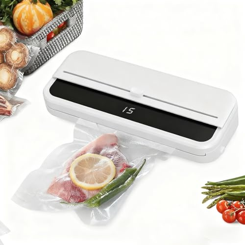 Portable Vacuum Sealer Machine, Automatic Food Sealer with Built - in Cutter, Dry/Wet Modes, Compact Vacuum Sealer for Food Preservation, Sous Vide & Meal Prep