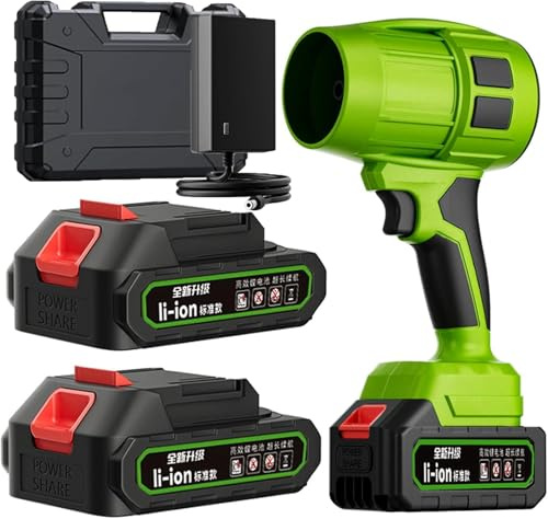 Seese Pro - Soplador Ultraligero Y Potente, Soplador De Hojas InaláMbrico con BateríA,Plumero Turbo InaláMbrico De Alta Potencia, Mini Ventilador De Chorro Seco For CéSped,Patio (#10-Battery * 2)