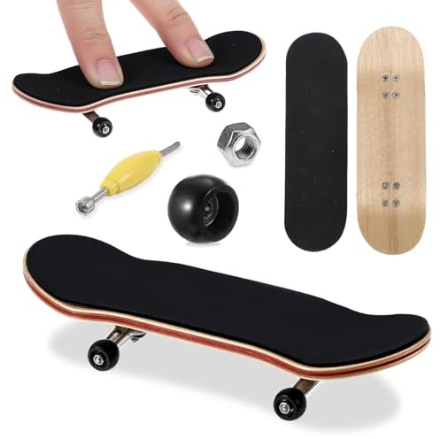 Abeillo Mini Fingerskateboard,Professionelle Fingerboard,DIY Fingerskateboard,Ahornholz Finger Spielzeug für Partytütenfüller, Skateboarding-Enthusiasten,Mini-Spiele Spielzeug