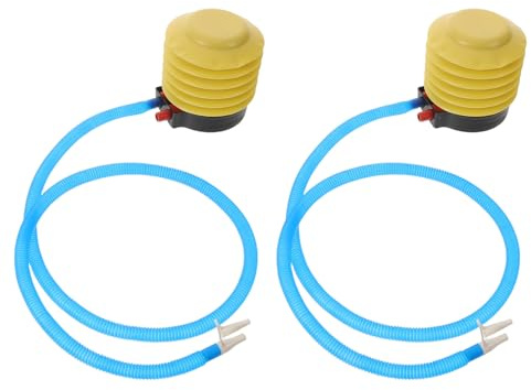 Toddmomy Bomba de Pie para Balones Deportivos y Yoga 2 Juegos con Tapones y Extractor, Inflador Multiusos Portátil para Fitness, Neumáticos, Flotadores y Equipos de Camping