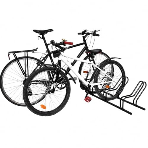 Box and beyond - Fahrradständer für 3 Fahrräder Cyclo – 107 x 48 x 29,5 cm – schwarzes Metall – für bis zu 3 Fahrräder MTB, Trekkingrad – Fahrradständer – Garage, Lokal – moderner Stil