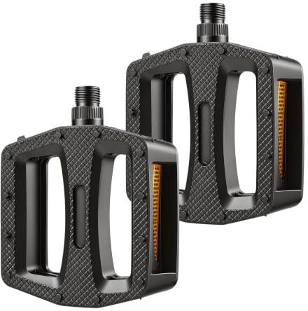 1 par de pedales de bicicleta con reflectores, pedales de bicicleta de montaña, resistentes a golpes y a la corrosión, pedales universales, adecuados para bicicleta de montaña, bicicletas eléctricas