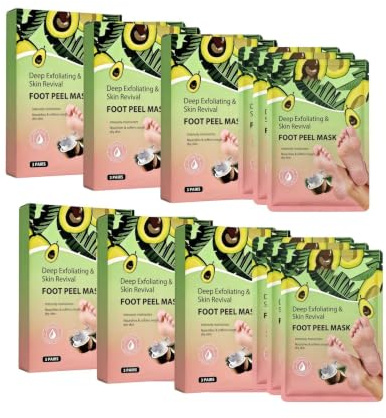 Återfuktande fotmask med kokosnöt, återfuktande fotmask | Peeling Exfoliant, Fuktgivande - med sheasmör, lavendel och kokosnöt mild exfolierande åtgärd