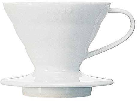Hario VDC-01W V60 Kaffeefilterhalter, Porzellan, 1/1-2 Tassen, weiß