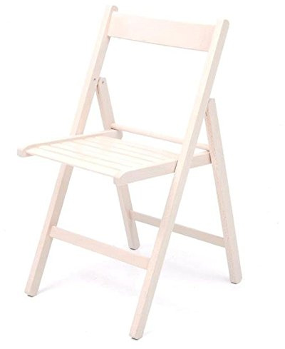 Sedie pieghevoli in legno da giardino 6 Pz colore bianco