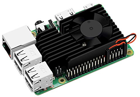 GeeekPi Pi 4 Extreme Cooling Fan Kit, Aluminum Heatsink with Cooling Fan for Raspberry Pi 4B & 3B