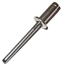 25 Stück Blindnieten 3x12 mm DIN 7337 - Flachkopf - A2/A2 Edelstahl - Form A - Nieten - Popnieten (25, 3x12 mm)