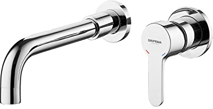 GRIFEMA PORTO-G11503 Miscelatore Lavabo 2 Fori a Muro New, Corpo Universale per Miscelatori Vasca, Rubinetto da Bagno Incorporato, Cromato