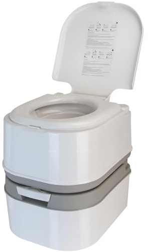 BB Sport Mobile Campingtoilette 24l mit Kolbenpumpe und Toilettenpapierfach tragbares Reise WC
