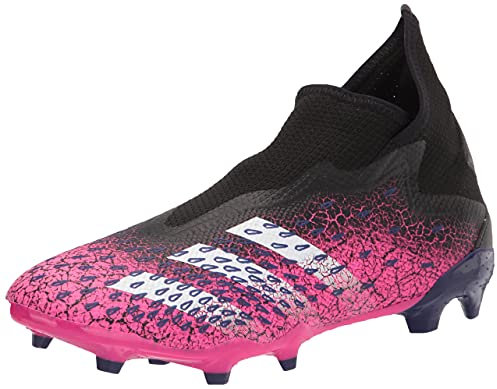 adidas Predator Freak .3 Laceless Firm Ground Soccer Shoe (mens) Black/White/Shock Pink 13