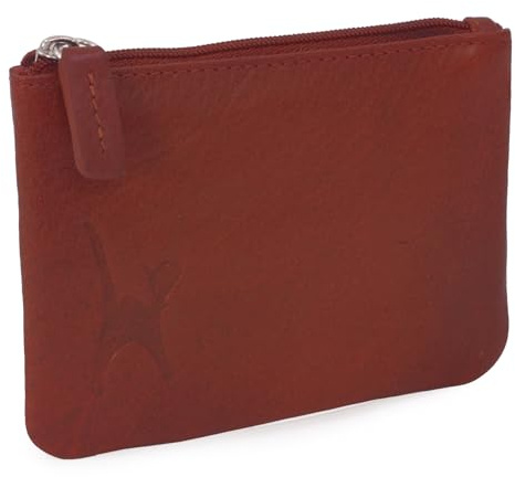 Catwalk Collection Handbags - Portamonete Piccolo in Pelle - Borsellino Donna - Mini Portafoglio - Protezione RFID - Scatola Regalo - Mimi - Rosso