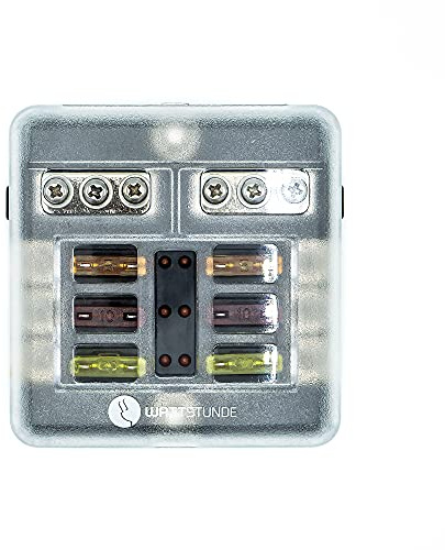 WATTSTUNDE® Plus Distributor 6 mit je 2 x 5 A, 10 A, 15 A, 20 A Flachsicherungen