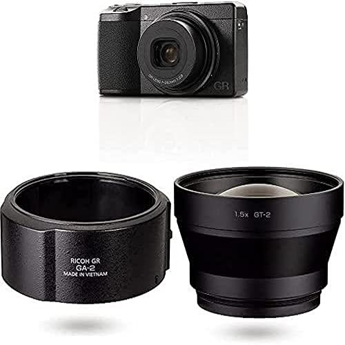 Ricoh GR IIIx Appareil Photo Numérique [Focale 40mm] [Capteur CMOS APS-C 24.2M] + Adaptateur GA-2 + Téléconvertisseur Optique GT-2 [Compatibles GR IIIx]