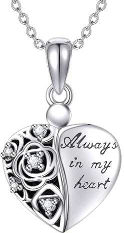 VENACOLY Urnen Kette für Asche Flügel/Infinity/Phönix/Sonnenblumen/Zylinder/Kreis des Lebens/Schildkröte Urnenkette 925 Sterling Silber Anhänger Halskette Cremation Geschenk für Damen