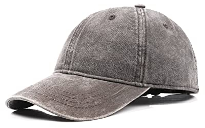 Zylioo XL Vintage Basecap Kappe Für Großen Kopf Pigment Baseballkappe Washed Cotton Used Look Baseball Cap Waschbare Cappy 57-59cm