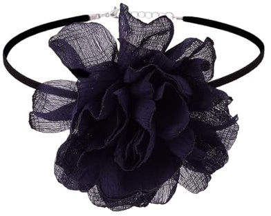 Baoblaze Blumen-Choker-Halskette, großer Blumen-Choker, leichte Damen, schicker Hals-Blumen-Choker, große Blumen-Halskette für Verlobung