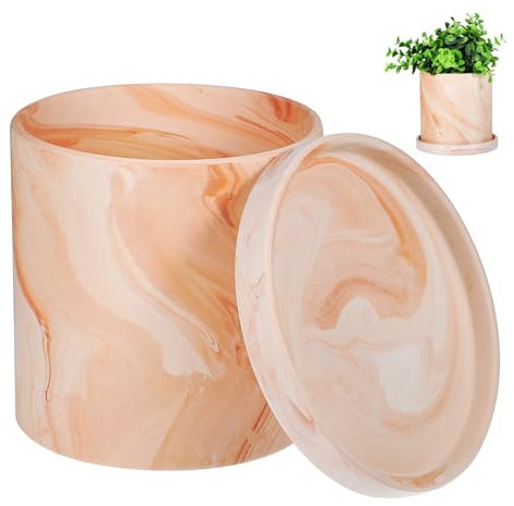Happyyami Maceta De Terracota para Plantas De Interior Multiusos con Platillo Anti-Agua