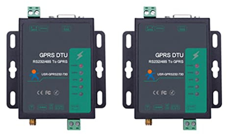 Torribala Modem GSM 2 Pièces Série RS232 RS485 vers GPRS DTU avec Instruction at -GPRS232-730 Prise UE