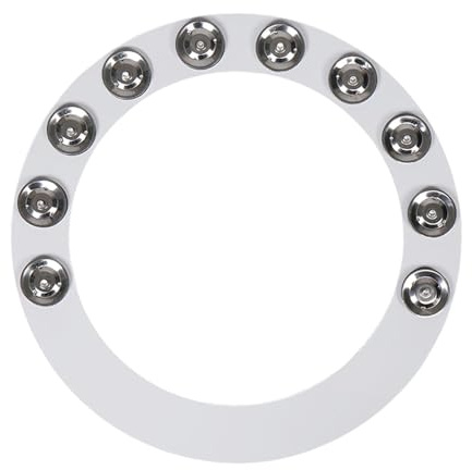 Amagogo Anillos de platillos de tambor, bombo, pandereta, regalo para jugadores, percusión de pandereta de platillos de acero inoxidable, argén