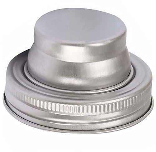 KICHOUSE Mason Jar Shaker Lid Set 304 Stainless Steel Cocktail Shaker Lids for Bar Use Pepper and Flour Dredge Leak-Proof and Sturdy