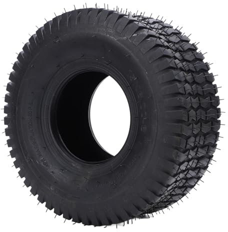 Pneumatico per Tosaerba in Gomma Resistente, Controllo Migliorato, Trazione Eccellente 15x6.00-6 per Carrello per Trattore Giardino