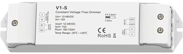 Kit dimmer Triac Controller LED DC12V 24V 36V a 1 canale con funzione di regolazione push Dimmer rotativo AC 220V(CV Triac Dimmer)