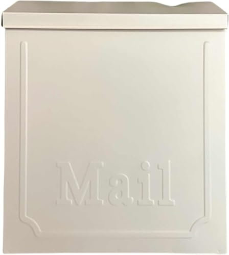 ERERE Cassetta Postale a Muro, Cassetta Postale a Muro, Cassetta delle Lettere a Muro, Cassetta Postale for pacchi, Cassetta di Sicurezza con Serratura Esterna, for riporre Varie Buste(White)
