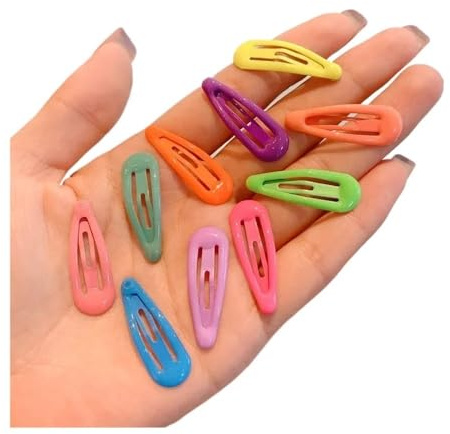 Haarspangen, bunt, leuchtet im Dunkeln, Stern-Herz, BB-Haarspangen, leuchtende Haarspangen, Mädchen-Haarspangen, Kinder-Kopfschmuck, Zubehör (zufällige 10 Stück - Tropfen)