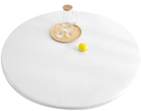 YHNDECO Mantel transparente para mesa de 120 cm, lámina protectora de TPU con banda elástica, protector de mesa impermeable, lámina transparente para mesa de escritorio y mesa de comedor