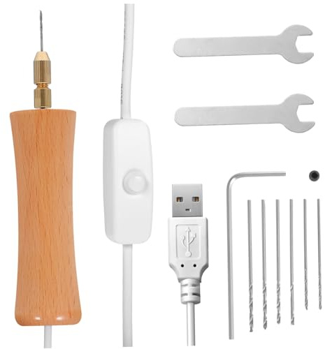 HOMSFOU Perforadoras De Resina Taladro Eléctrico Para Joyería Manual Brocas Para Hacer Manualidades De Joyería Casa
