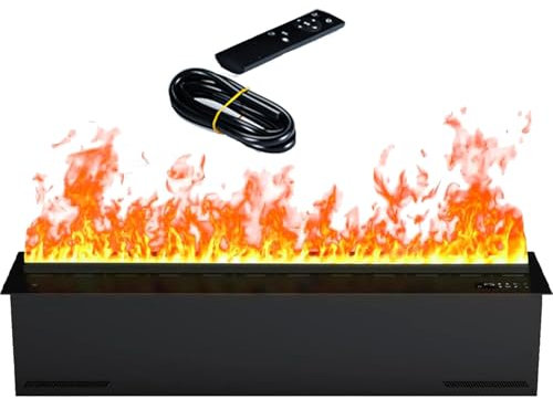 DUXMM Cheminée atomisée, humidificateur encastré, décoration de Flamme simulée 3D à Vapeur Ultra-Fine, avec écran Tactile/télécommande, pour Maison, Bureau, hôtel,80
