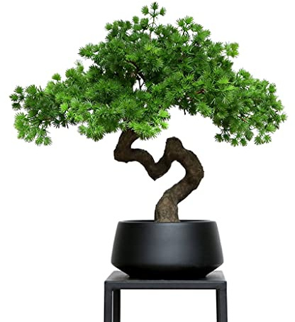 YNIYUJKL Bonsaï Artificiel, Pot De Fleurs en Céramique, Plante Artificielle D'Intérieur, Décoration De Bureau, Ornement, Fausse Plante en Pot,D-40 * 50cm
