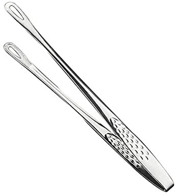 Stainless Steel Food Tongs,Cooking Tweezers Tong Grill Kitchen Food Tongs for Serving BBQ, Long Clamp Tool for Meat, Salad, Fish, Steak(9inch)