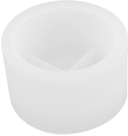Molde Cilíndrico de Silicona para Maceta y Tarro, Blanco