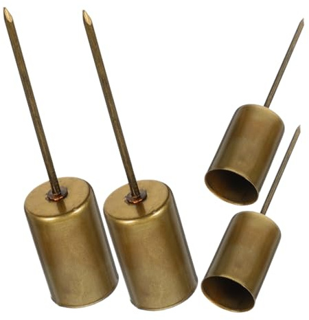 Gatuida 4pcs Christmas Candle Cup Spike Holder Christmas Tree Decorations Festival Candle Container Table Decorations for Taper Holders