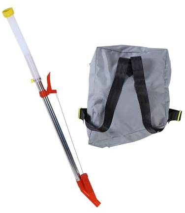 Spandiletame agricolo zaino grande capacità 15kg Spandiconcime manuale per giardino tappeto erboso prato semina mais - Tubo metallico