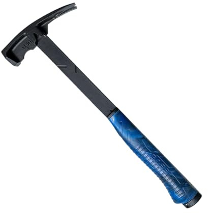 Boss Hammer Marteau de charpentier en acier à col bleu de 396,9 g – Acier 4140 de qualité supérieure – Équerre intégrée, face lisse – Fabriqué aux États-Unis – BHBC14STS
