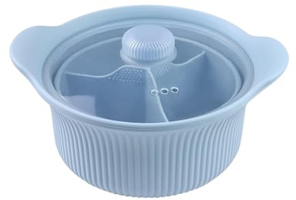 Vaporizador De Verduras Para Microondas - Cocedor De Silicona Con Compartimento | Grande Cuenco De Silicona Para Vaporera De Microondas - Para Sopa Pescado Horno Freidora De Aire Hogar Cocina