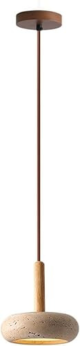 Giapponese Wabi Sabi Lampada A Sospensione in Pietra Grotta Gialla Naturale Decorazione Domestica Scandinava LED Legno Lampada da Letto Lampadario da Bar per Ristorante
