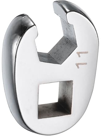 QUARKZMAN Llave De Boca Abierta Crowfoot De 3/8 11mm Métrica Fraccional Llave Para Tuercas De Racor De 40Cr Cromado Para Trabajos De Reparación Automotriz Y Mecánica