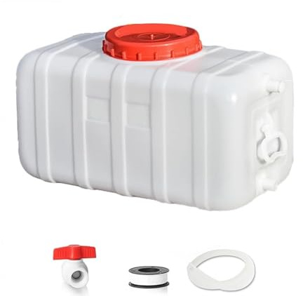 BAKULI Vattenbehållare Plast Livsmedelsanvändning Stor Kapacitet Kran Vandring Akut Fiske Reseguide Lätt Att Använda (29 Gal/110 L)