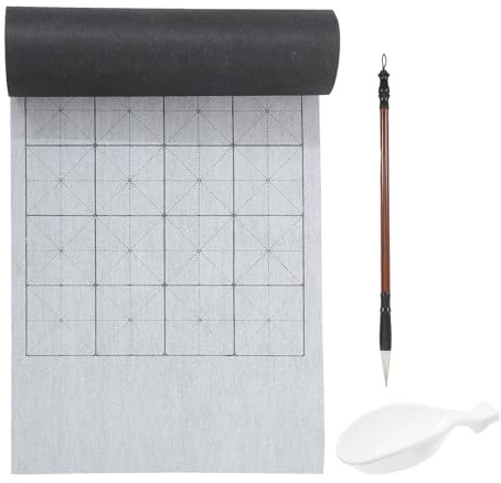 DIYEAH Set di Calligrafia Cinese Piatto per Acqua per Principianti Pennello Portatile e Anti Sbavatura e Panno Riutilizzabile Non Tessuto per Pratica Quotidiana