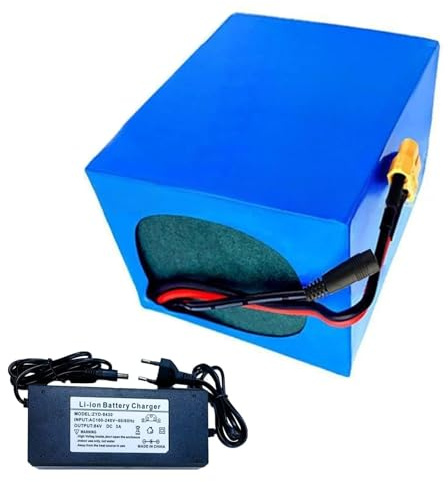 Batería de Iones Litio 72 V 30 Ah con Cargador 84 3 A, BMS Integrado para Bicicleta eléctrica y Scooter, Compatible Motores 250 W-1500 W