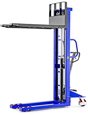 Pallit Hochhubwagen manuell 1600mm Hubhöhe 1000kg Tragkraft Lift-M PU Rollen Flexibler & Wendiger Manueller Handstapler Hubwagen Hydraulik-Stapler schnellhub