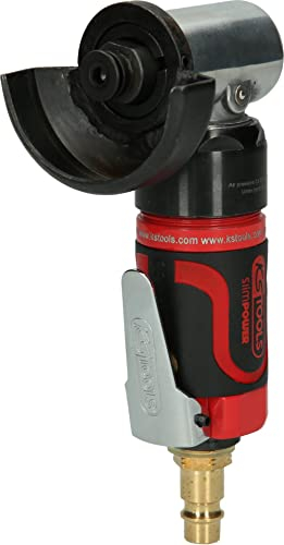 KS Tools Trenn-Stabschleifer Druckluft kurz 3/8515.5550 I Druckluftschleifer mit Drehzahl-Regulierung & verstellbarem Funkenschild I Für Trennscheiben bis Ø 50,4 x 1,1 x 9,56mm