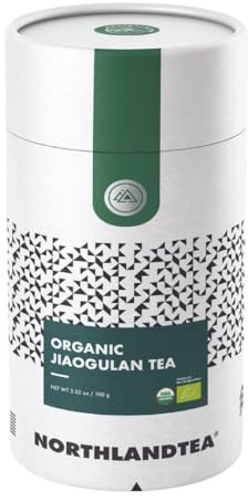 Organic Gynostemma Tea - Jiaogulan Tea 3.52 OZ – Certified USDA & EU Organic – Loose Leaf - Caffeine Free - Directly from Thailand Local farmer - Eternal life Herb - Northlandtea