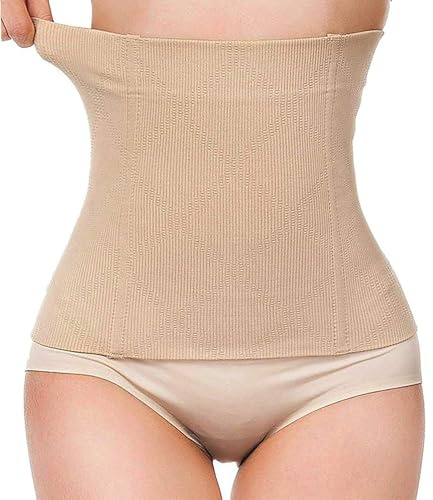 Bafully Postnatal Bauchgurt & Taillenmieder, 2 in 1 Design multifunktionell Bauchweg Taillenformer elastisch Unterstützung Figurformende Bauchband Shapewear Gurt nach Geburt, Hautfarbe, XL