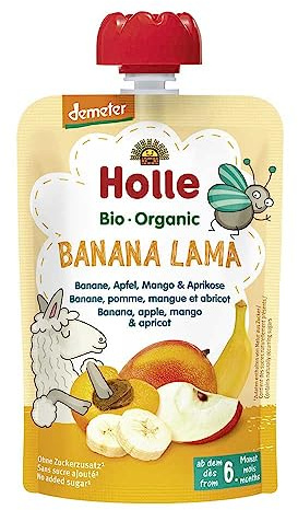 Holle Pochy Banana Lama, Banane-Apfel, Mango, Aprikose, 100 g